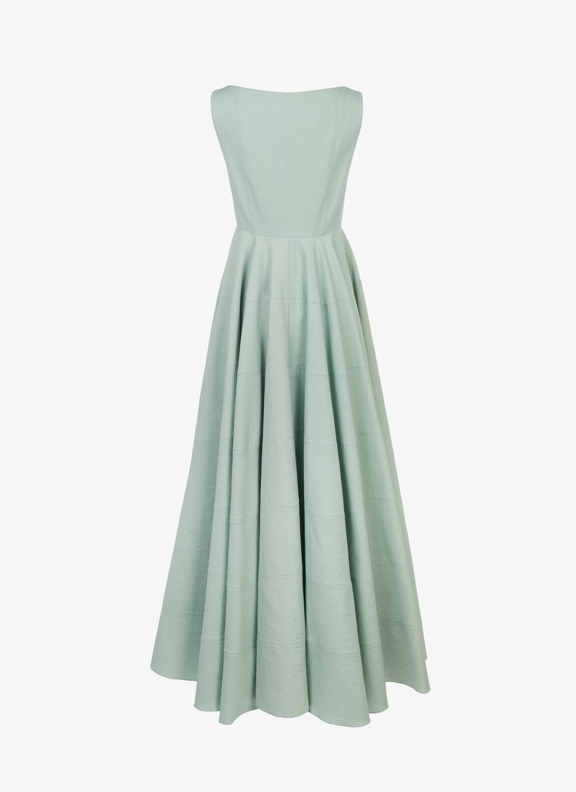 Long Sleeveless Cotton Dress  ALAÏA CELADON GREEN LONG SLEEVELESS COTTON DRESS
